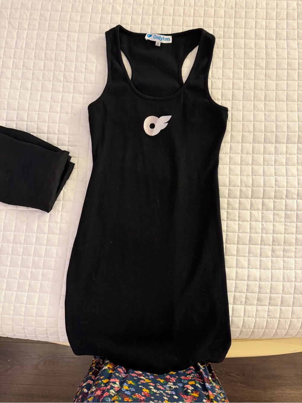 OF Black Ribbed Tank Dress